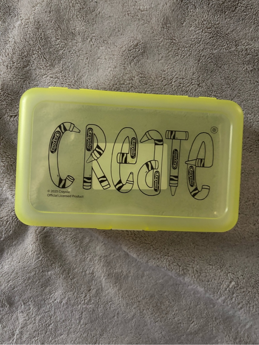 Crayola Neon Yellow Translucent Pencil Case
